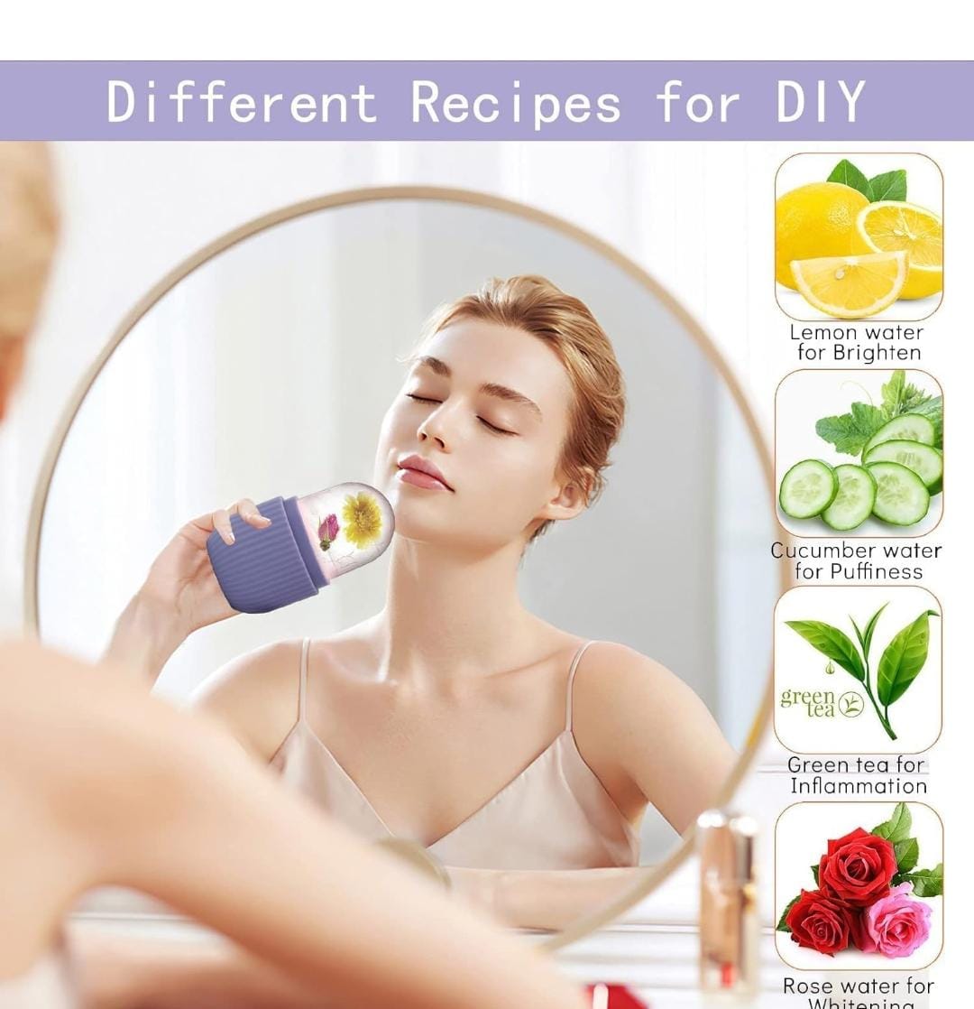 Ice Face Roller Silicone Facial Cube (Pack of 2) - Image 3