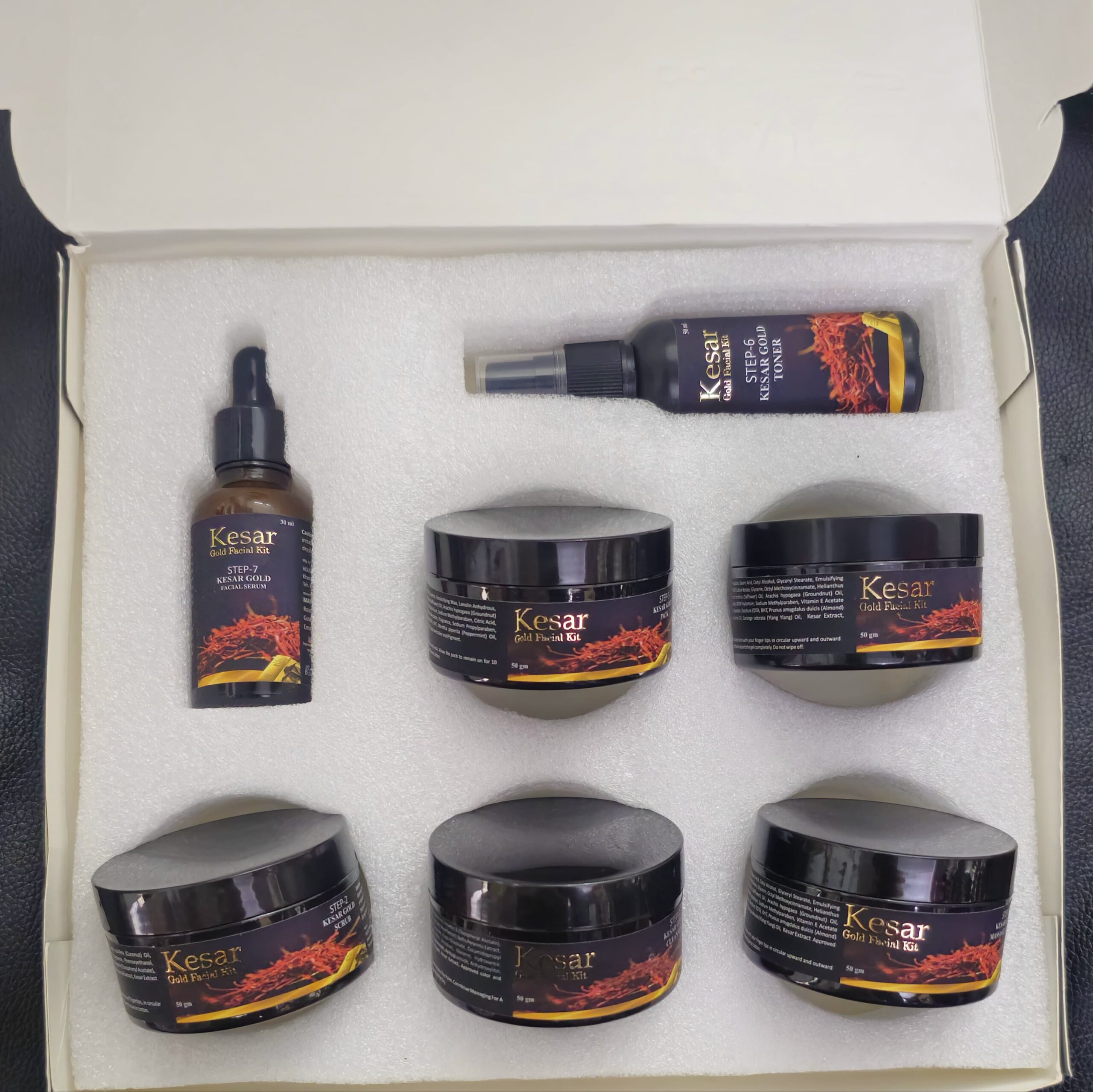 FACIAL KIT - 7 STEPS ( Kesar and 24k Gold Herbs) - RAMZAN OFFER - Image 2