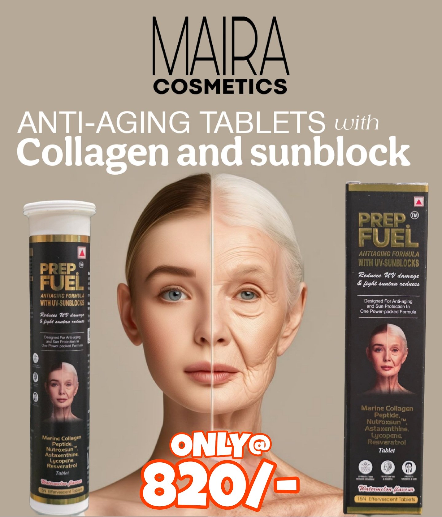 ANTI-AGING with COLLAGEN AND SUNBLOCK | 15 TABLETS